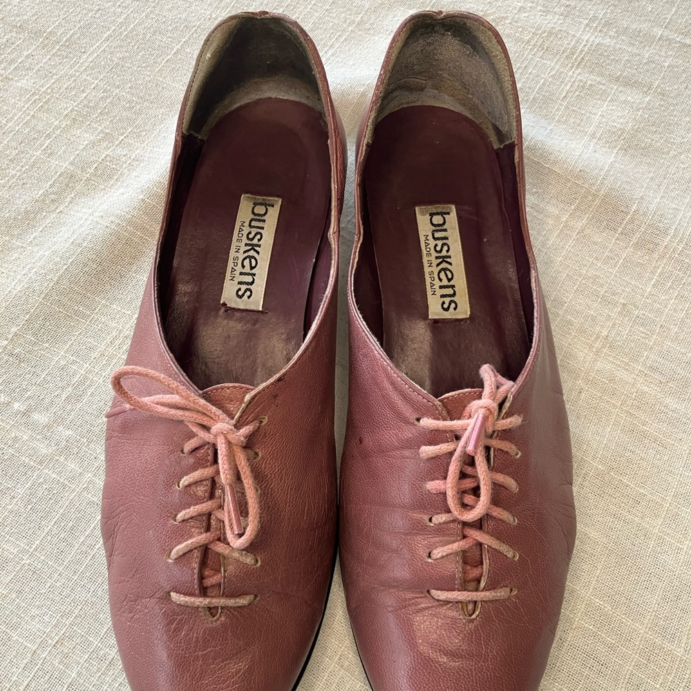 Women's Leather oxfords by BuskensLoafers - Burgundy